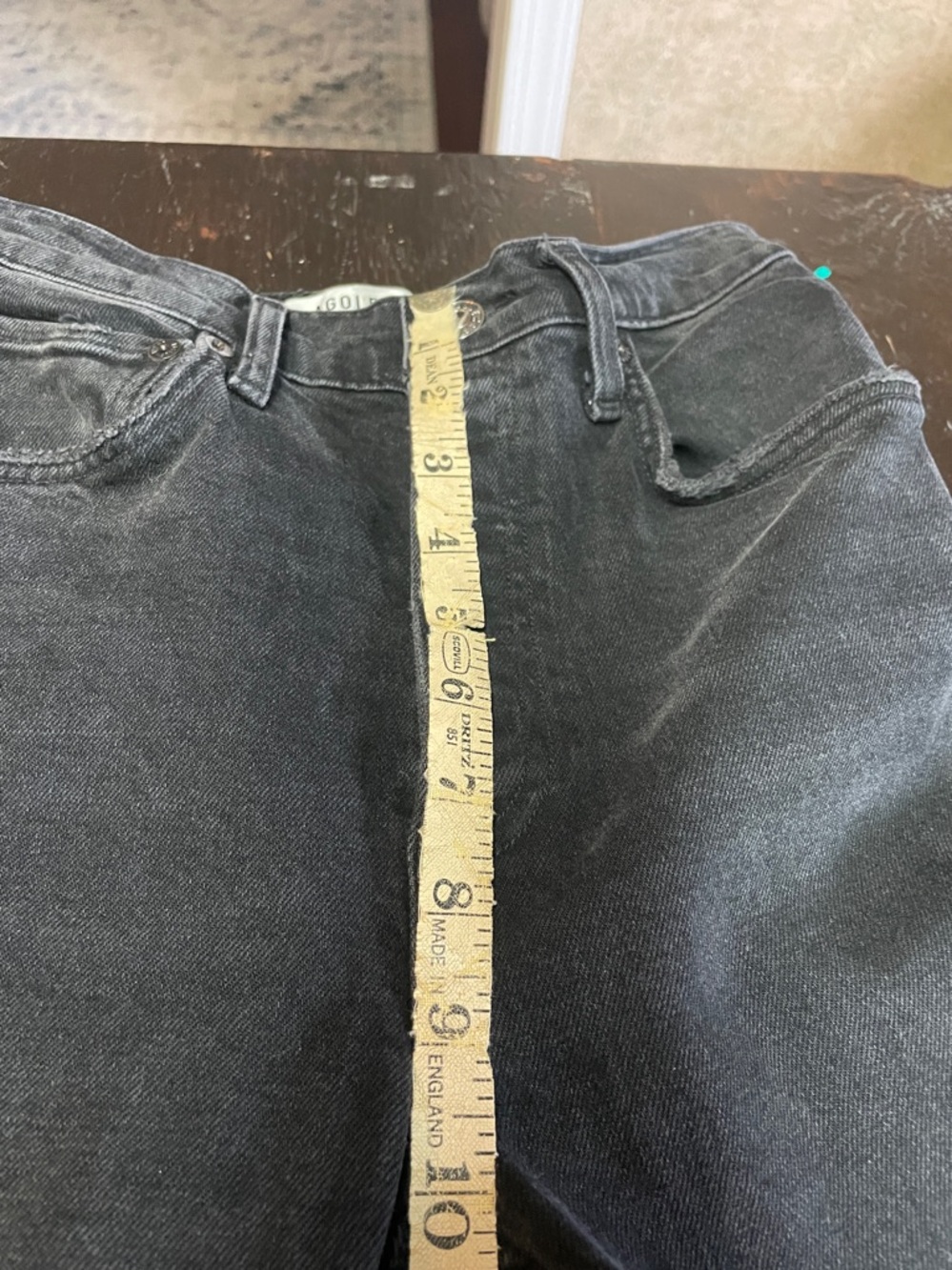 AGOLDE Riley High Rise Buttonfly Black Wash Jeans 
Size 24. - Picture 8 of 10